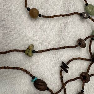Silpada Brown and Green Beaded Necklace